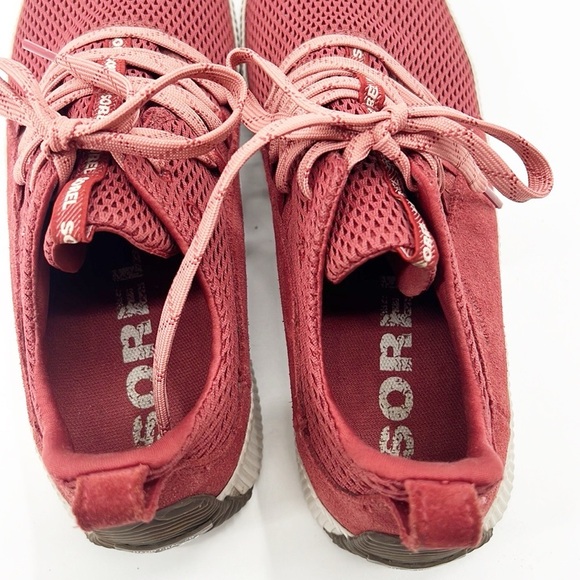 Sorel Out N About Plus Dusty Crimson Lace Up Sneakers Size 9 - Picture 7 of 11